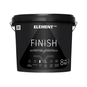 Фінішна акрилова шпаклівка FINISH "ELEMENT PRO" 8 кг ТОП в Миколаєві