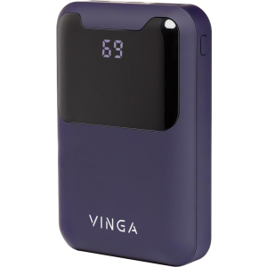 купити УМБ Vinga Display Soft Touch 10000 mAh Purple