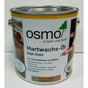 Масло с твердым воском цветное прозрачное OSMO HARTWACHS-ÖL Farbig 3067 - (светло-серое) 0.125 л. в Николаеве