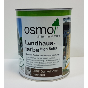 Непрозрачная краска для наружных работ OSMO LANDHAUSFARBE 2607 – (темно-коричневая) 0.75 л. в Николаеве