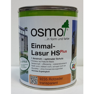 Однослойная лазурь для деревянных фасадов OSMO EINMAL - LAZUR HS 9235 - красный кедр, 0.125 л. лучшая модель в Николаеве