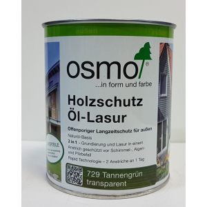 Защитное масло – лазурь OSMO HOLZSCHUTZ ÖL-LASUR 729 (темно-зеленое) 2.5 л. лучшая модель в Николаеве