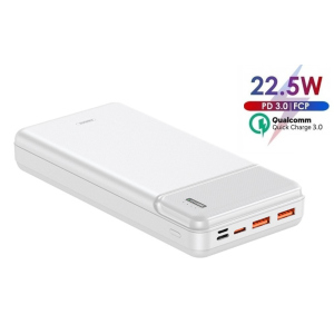 Павербанк Remax 30000 mAh 22.5W Quick Charge LED Power Bank |2xUSB/1xType-C, PD/QC, 20W, 3A для Android/iOS white в Николаеве