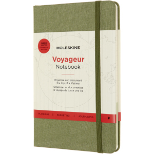 Записная книга Moleskine Voyageur 11.5 х 18 см 208 страниц в линейку Зелений Вяз (8053853603227) лучшая модель в Николаеве