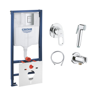 Комплект Grohe инсталляция Rapid SL 38772001 + набор для гигиенического душа со смесителем BauLoop 111042 в Николаеве