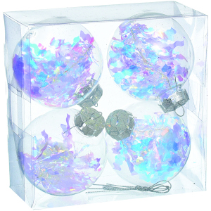 Набор прозрачных шариков Jumi пластик 8 см 4 шт Разноцветный (5900410386792) рейтинг