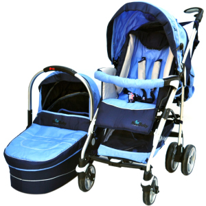 Универсальная коляска 2 в 1 NeoBaby NB702 Сине-голубая (0702-3) в Николаеве