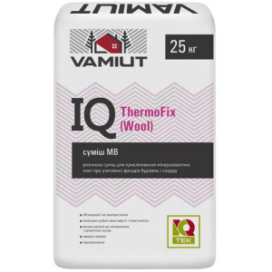 Для приклеювання МВ утеплювача Vamiut IQ ThermoFix WOOL білий 25кг в Миколаєві