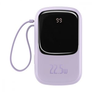 Портативна Батарея Baseus Q Pow Digital Display 22.5W 20000mAh (With Type-C Cable) purple краща модель в Миколаєві