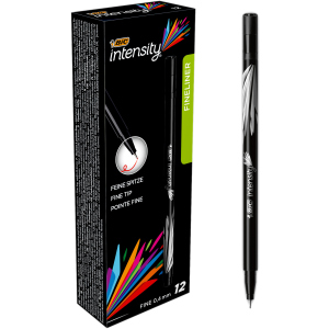 Вкладиші для ручок BIC Intensity Fine Black 12 шт (3086123449206) краща модель в Миколаєві