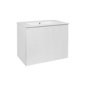 Комплект Qtap Tern 700х580х437 White тумба підвісна + раковина врізна QT1772TPL7013070CW краща модель в Миколаєві