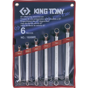 Набір ключів KING TONY накидних 45 град 6 од. (1606MR) краща модель в Миколаєві