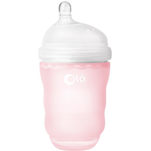 Дитяча силіконова антиколікова пляшечка Olababy GentleBottle Rose Рожевий 240 мл (80850) в Миколаєві