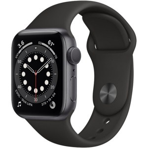 Смарт-часы Apple Watch Series 6 GPS 40mm Space Grey Aluminium Case with Black Sport Band (MG133UL/A) краща модель в Миколаєві