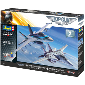 Збірна модель Revell Винищувачі F-14 та F/A-18E з фільму Top Gun. Масштаб 1:72 (RVL-05677) (4009803056777) краща модель в Миколаєві