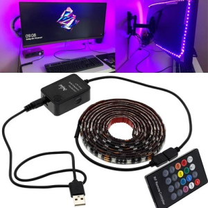 Светодиодная лента LED RGB 2м ТВ с пультом ДУ, USB и датчиком звука