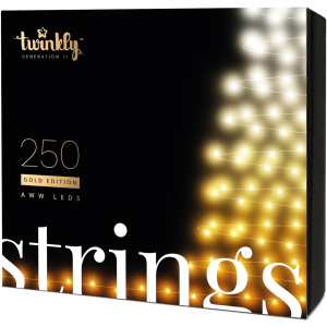 Світлодіодна Smart LED гірлянда Twinkly Strings AWW 250, BT+WiFi, Gen II, IP44, чорний кабель (TWS250GOP-BEU) в Миколаєві