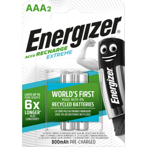 Аккумулятор Energizer Extreme AAA 800 мАч 2 шт (7638900416862) ТОП в Николаеве