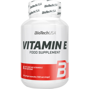 Вітаміни Biotech Vitamin E 200 100 капсул (5999076225965) краща модель в Миколаєві