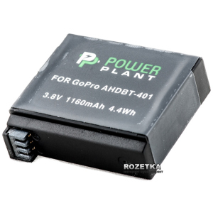 Акумулятор PowerPlant для GoPro AHDBT-401 (DV00DV1401) краща модель в Миколаєві