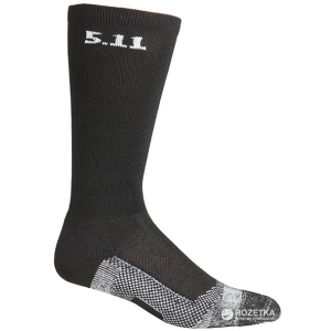 Носки тактические 5.11 Tactical Tactical Level I 9 Sock - Regular Thickness 59048 L Black (2000000145631) ТОП в Николаеве