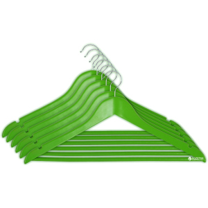Набор вешалок для одежды Мій Дім EveryDay 44.5х23х1.2 см 6 шт Зеленая (RE05163G/6) ТОП в Николаеве