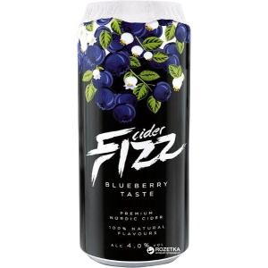 Упаковка сидру Fizz Blueberry 4% 0.5 л x 24 банки (4740098079309) краща модель в Миколаєві