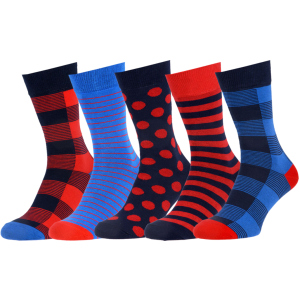 Носки The Pair of Socks 5P-111-PLD/BX 38-40 (5 пар) Синие с красным (4820234203314) ТОП в Николаеве