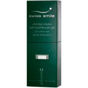 Зубные щетки супер-мягкие Swiss Smile Herbal Bliss Травяное наслаждение черного и зеленого цвета 2 шт (900-905) (7640131979078/7640131976046) в Николаеве