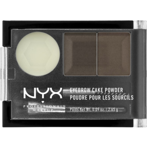 Тіні та віск для брів NYX Professional Makeup Eyebrow Cake Powder 02 Dark Brown/brown 2.64 г (800897123871) краща модель в Миколаєві