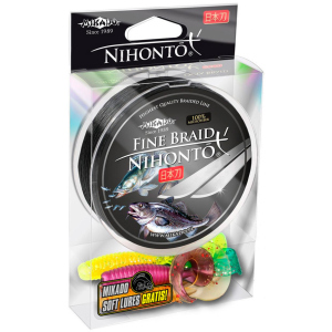 Шнур Mikado Nihonto Fine Braid 150 м 0.08 мм 4.95 кг Black (Z19B-008) в Миколаєві