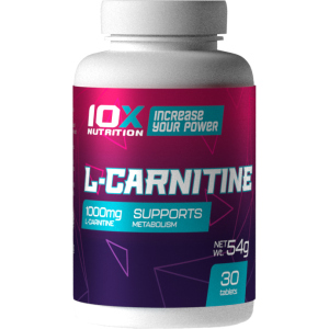 Жиросжигатель 10X Nutrition L-Carnitine 30 таблеток (525272730764) в Николаеве