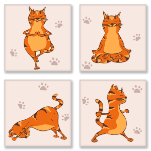 Набор для росписи по номерам Идейка Yoga-cat 18 x 18 см (KNP010) (4823104312185) ТОП в Николаеве