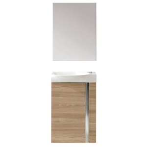 Комплект мебели ROYO Elegance 45 Pack с тумбой и умывальником 45 см + зеркало 45х60 см Sandy Walnut 122913 лучшая модель в Николаеве